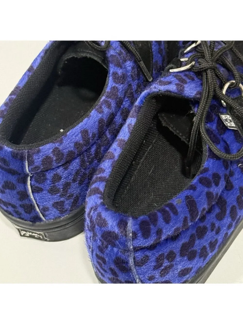 T.U.K Low Creepers Shoes Size 8 Black Suede Punk Goth Emo Platforms Mens
